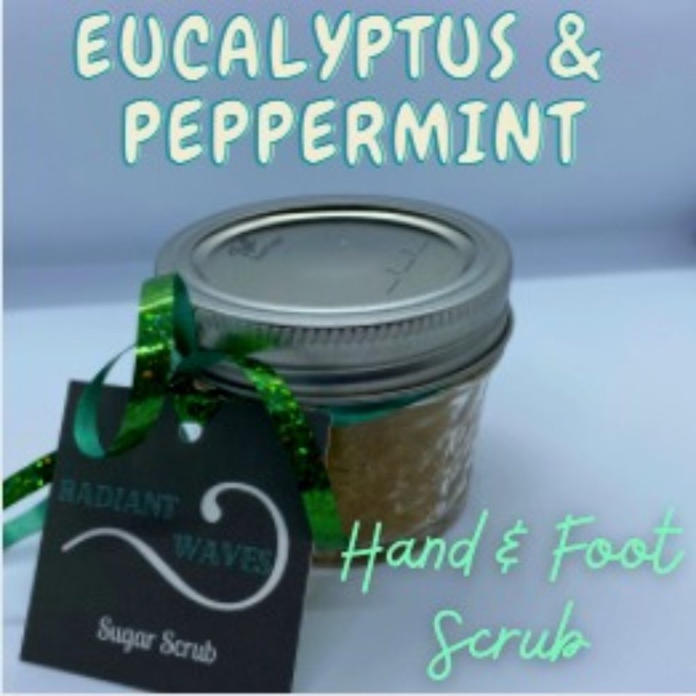 Eucalyptus peppermint 4oz hand & foot scrub